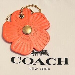 Coach Tea Rose Keychain/ Bag Charm